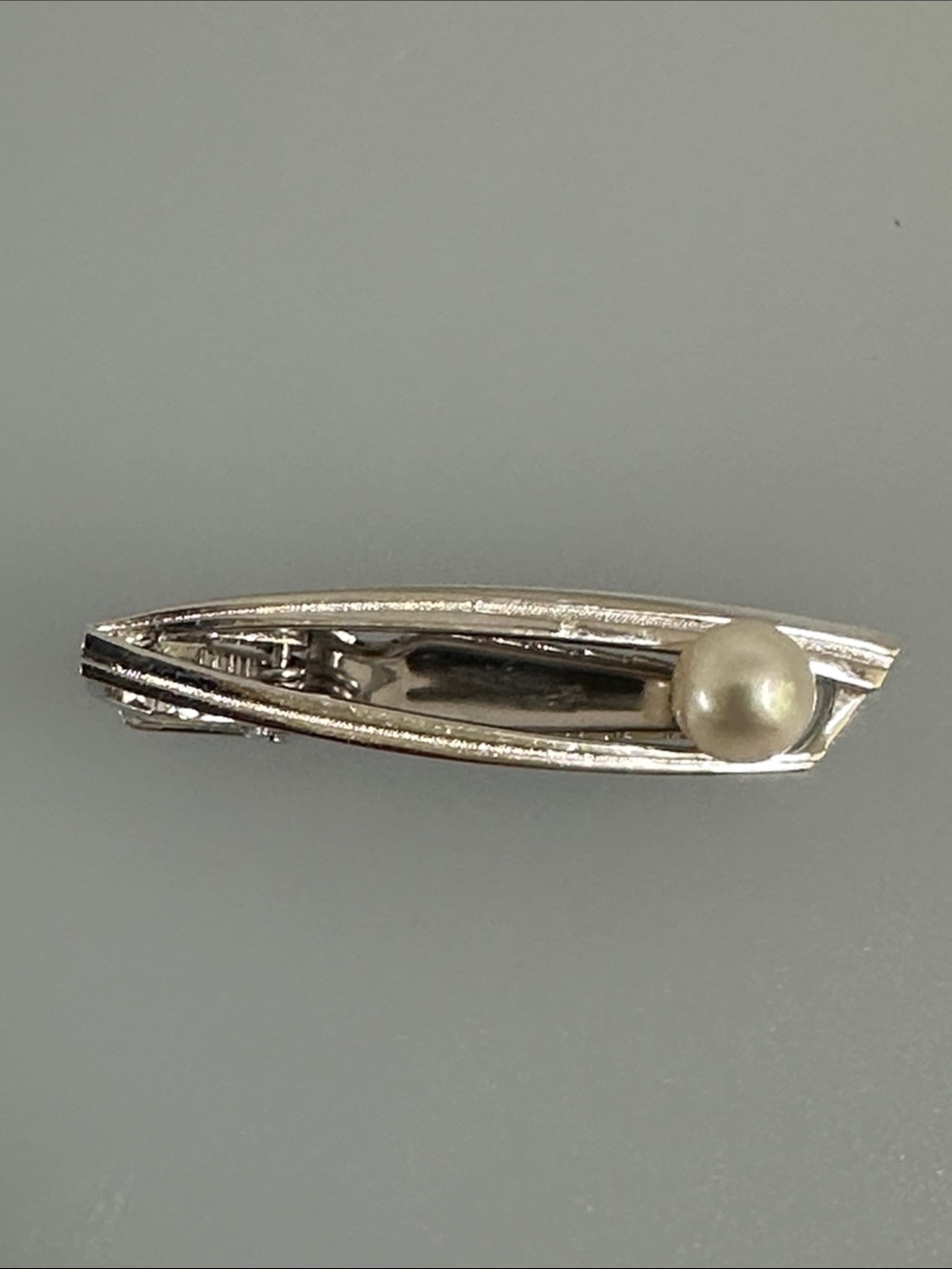 Sterling Silver Pearl Accent Brooch - White Pearl